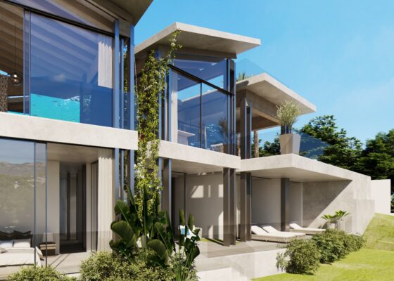 New construction project of a luxury villa in a prime location in Santa Ponsa
