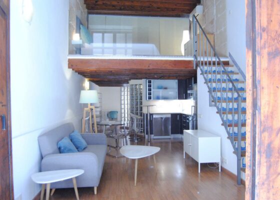 Loft moderno de 2 dormitorios con 90m2 en el corazón de Palma en venta