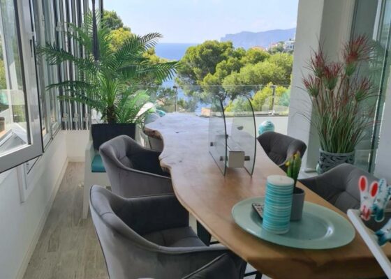 Moderne Wohnung mit Meerblick in Nova Santa Ponsa zu vermieten